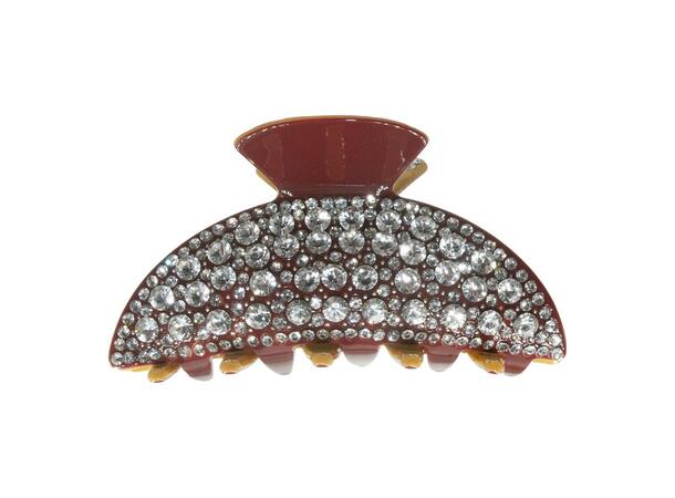 Hårklype 9,5x4,5cm Brun 