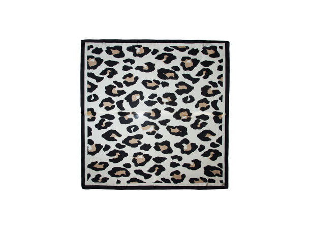 Skjerf dyreprint 65x65 Offwhite 