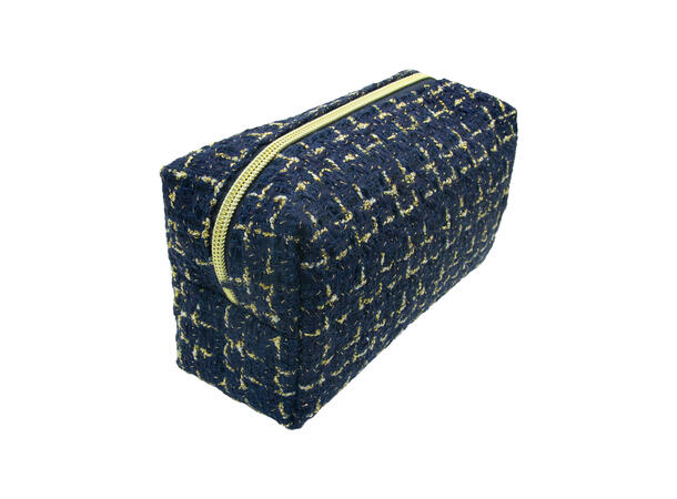 Toalettmappe m/lurex navy 