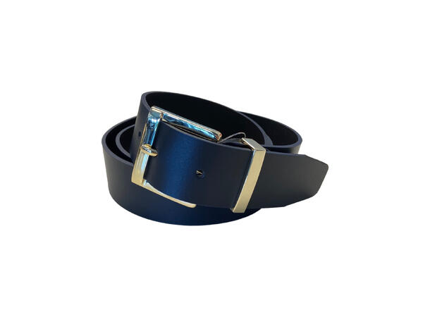 Belte 3,5cm jeans m/firkantet spenne navy 