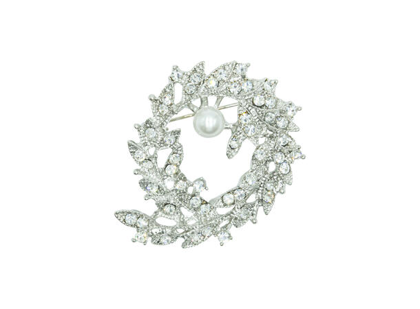 Brosje rund ring sølv Strl.: 5x4cm 