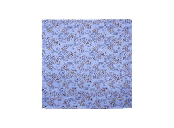 Da Vinci slips+lommetørkle mønstert* sett hengende lysblå 