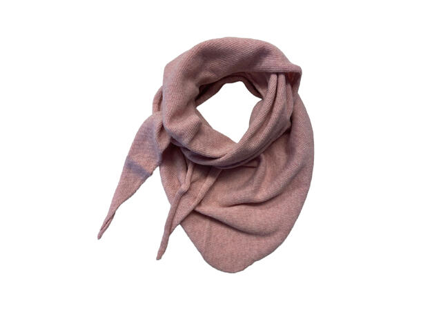 Dame Sjal ensfarget triangle rosa Høst26 
