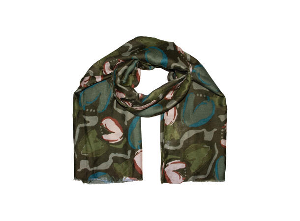 Dame skjerf m/hjertemønster 90x180 grønn 