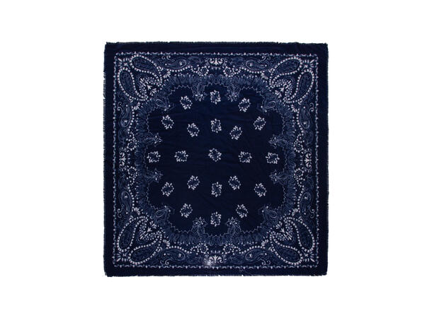Dame skjerf paisley 110x110 navy* Høst26 