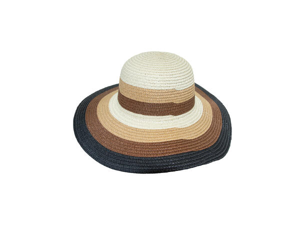 Hatt "Summer" m/striper brun SS26 