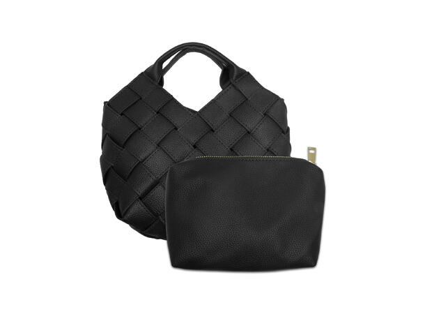 Håndveske "flettet" sort 