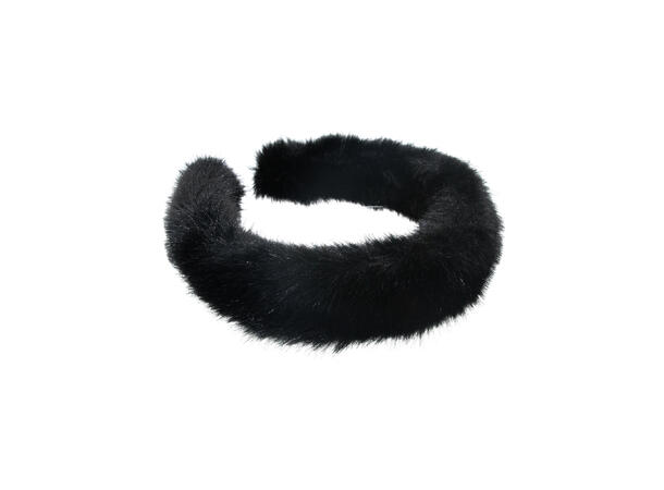 Hårbøyle "fake fur" sort* 