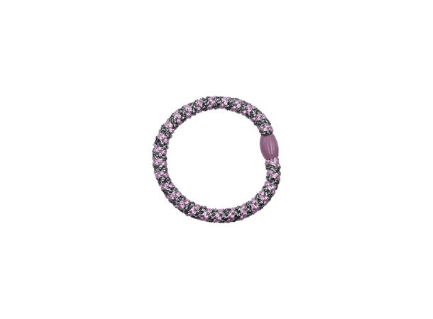 Hårstrikk lurex "rosa/grå" 