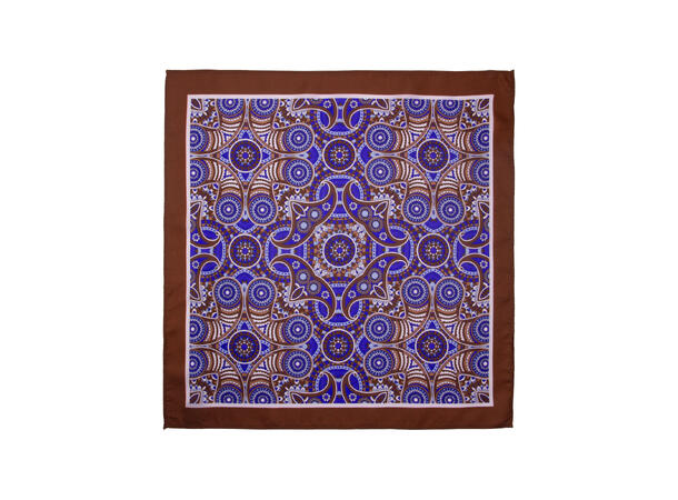 Lommetørkle mønstert 33x33 Brun 