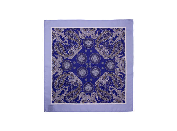 Lommetørkle mønstert 33x33 blå 