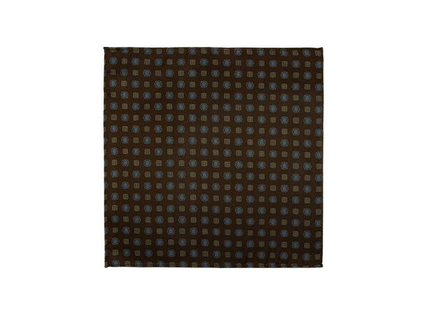 Santi 8cm silkeslips+lommetørkle sett hengende brun 