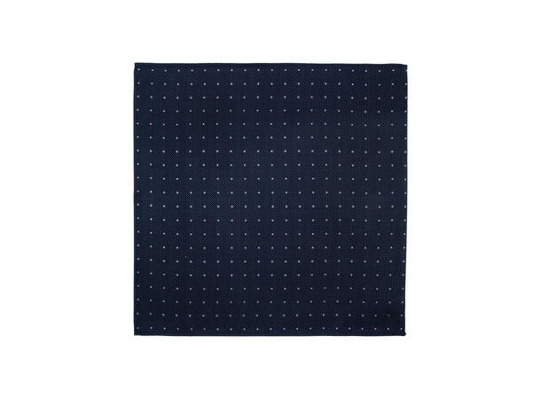 Santi silkeslips+lommetørkle mønstret sett hengende navy 