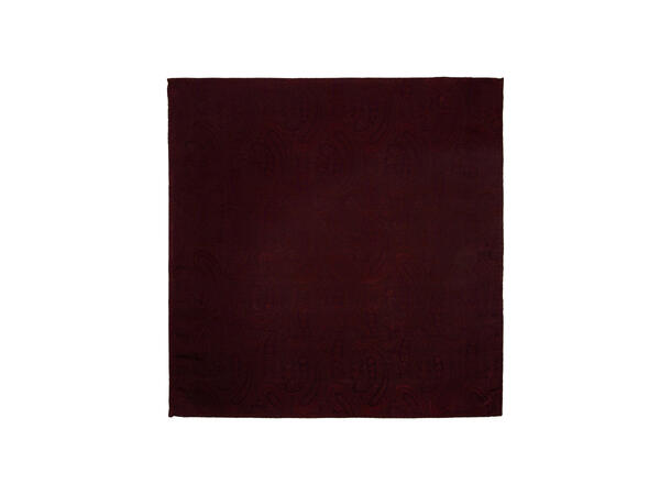 Santi silkeslips+lommetørkle mønstret sett hengende X-mas vinrød 