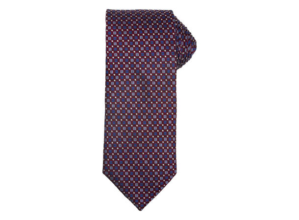 Silkeslips 7,0cm mønstert vinrød 