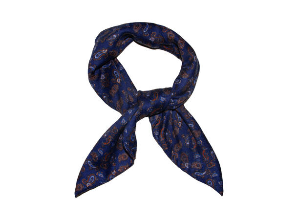 Skjerf 70x70 Navy multi paisley 
