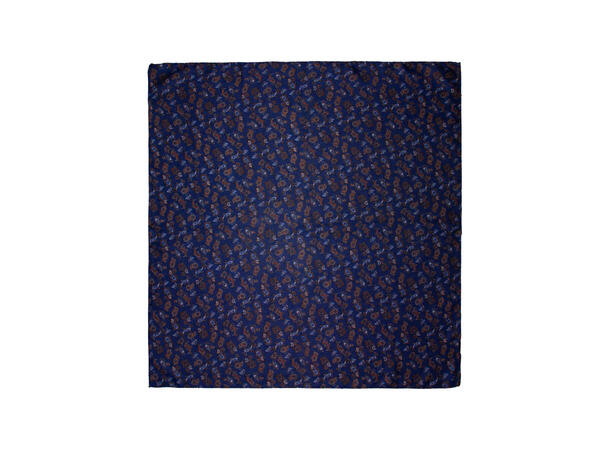 Skjerf 70x70 Navy multi paisley 