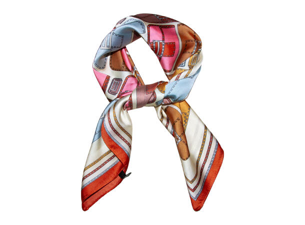 Skjerf "vesker" 70x70 oransje 