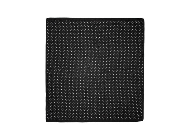 Skjerf m/prikker 65x65 sort 