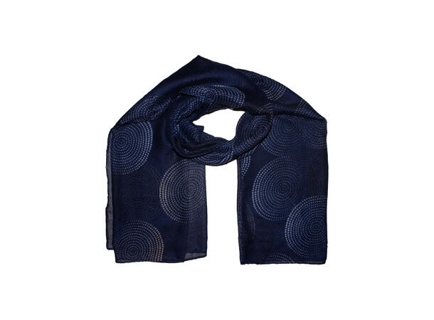 Skjerf m/sirkler 90x180 blå 