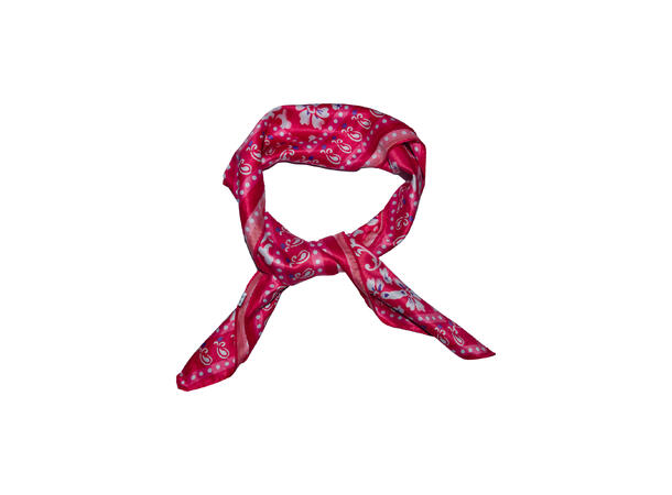 Skjerf paisley 70x70 rød 