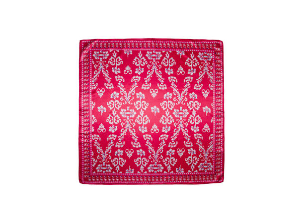 Skjerf paisley 70x70 rød 