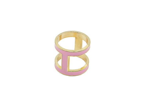 Skjerf ring "H" rosa 