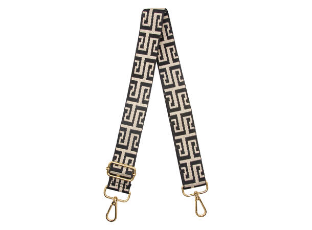 Skulderrem til veske enkel design gull sort 