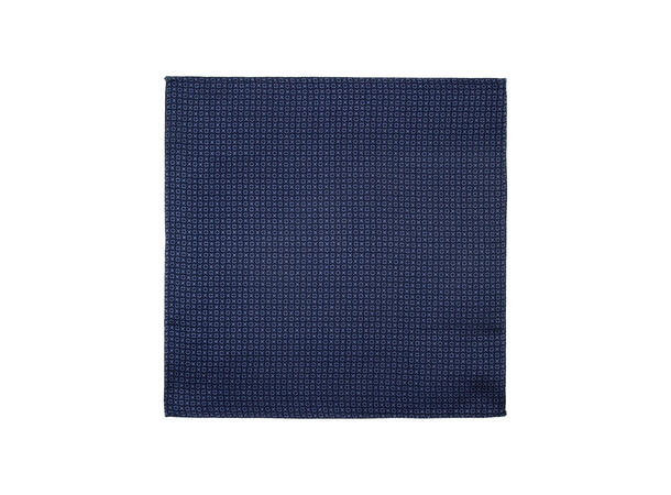 Sløyfe m/lommetørkle småmønstret blå 