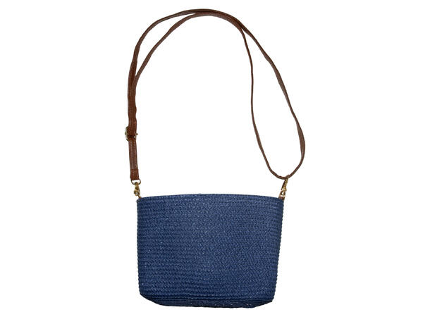 Veske "Summer" ensfarget navy SS26 