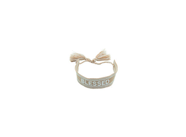 Armbånd "BLESSED" beige 