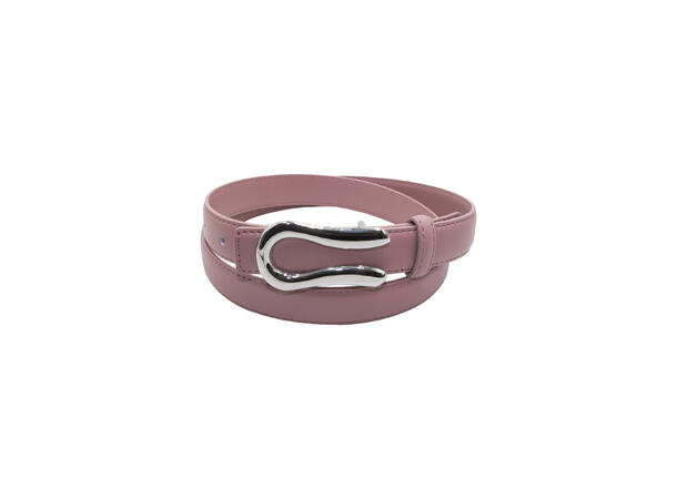 Belte klassisk m/sølv spenne 2,5cm rosa 