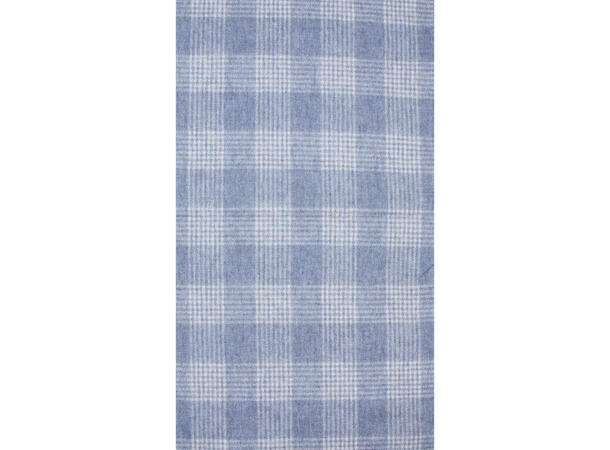 Dame skjerf rutet 30x180 lys blå Høst 