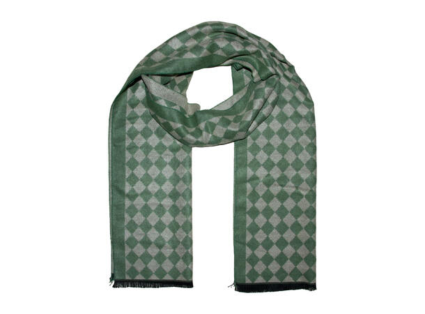 Herre skjerf mønstret 30x180 grønn Høst26 