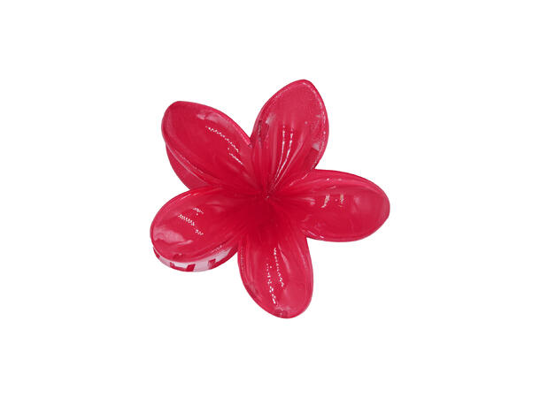 Hårklype blomst ensfarget rød 