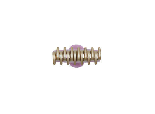 Hårklype m/enkel strass 7.5x4.5cm rosa 