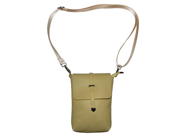 Mobilveske enkel m/small skulderrem gul 