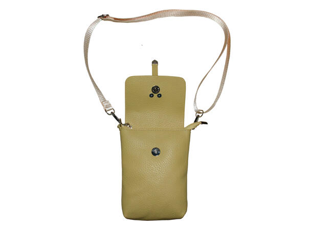 Mobilveske enkel m/small skulderrem gul 