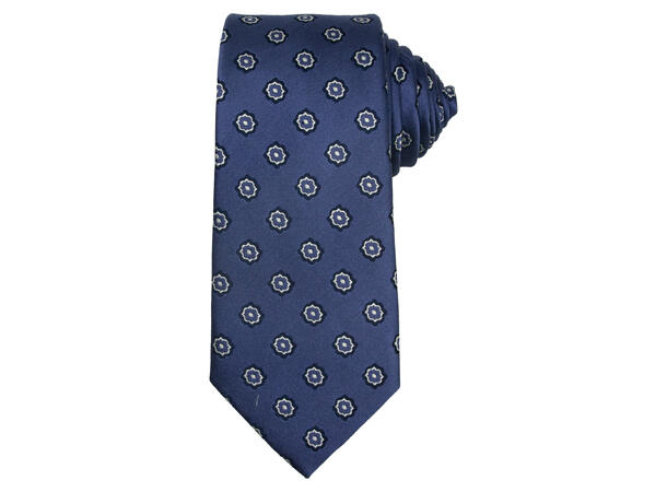 Santi Silkeslips mønstert 7,5 cm blå 