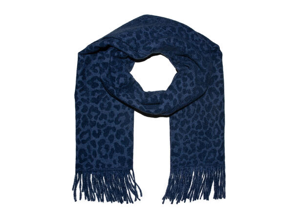 Skjerf dyreprint 65x180 blå Høst26 