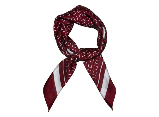 Skjerf enkel mønster 70x70 vinrød* 