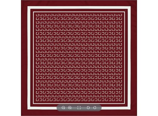 Skjerf enkel mønster 70x70 vinrød* 