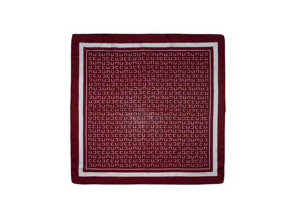 Skjerf enkel mønster 70x70 vinrød* 