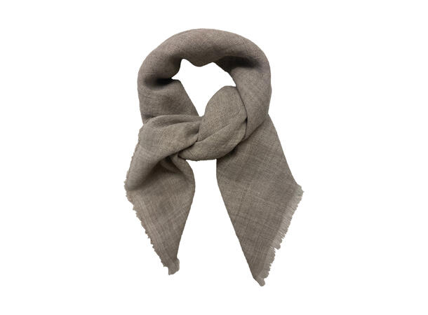 Skjerf ensfarget ull 85x85 grå Høst26 