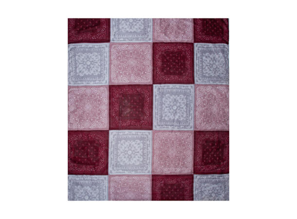 Skjerf m/firkanter 85x180 rosa* 
