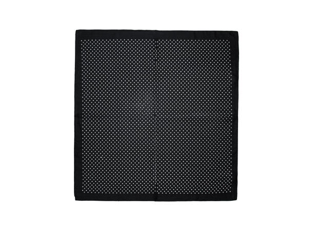Skjerf m/prikker 65x65 sort 