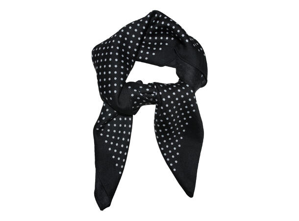 Skjerf m/prikker 65x65 sort 