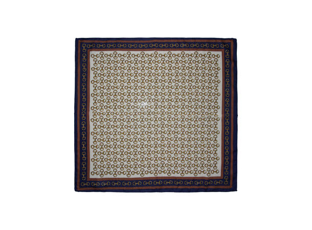 Skjerf m/seletøy 65x65 blå 