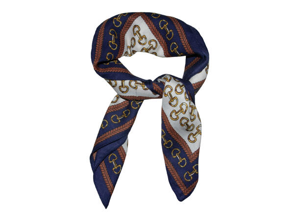 Skjerf m/seletøy 65x65 blå 