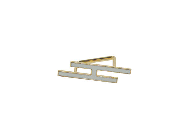 Skjerf ring "veltet H" hvit 